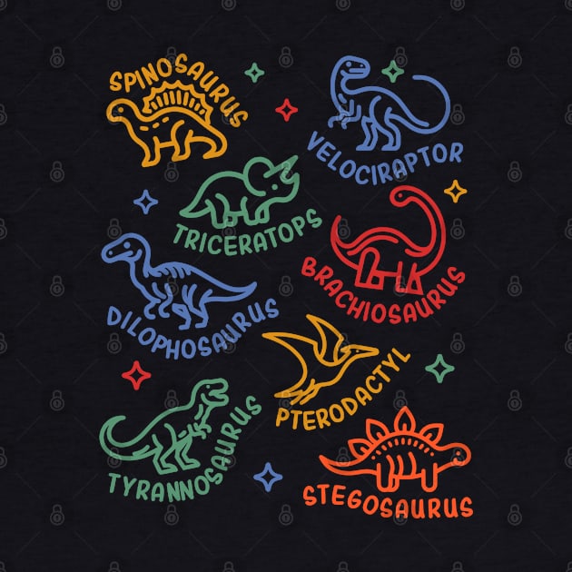 Types of Dinosaurs Dino Identification - Cute Dinosaur Lover by OrangeMonkeyArt